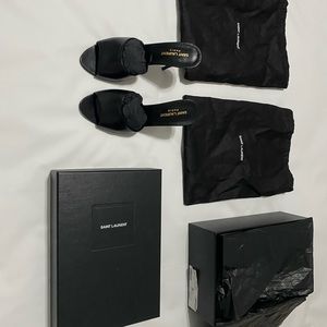 YSL LA 16 Mules in Black Size 39 Originally $695